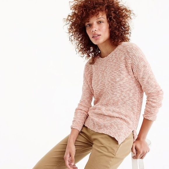 J. Crew Coral Marled Crewneck Sweater - Picture 8 of 8